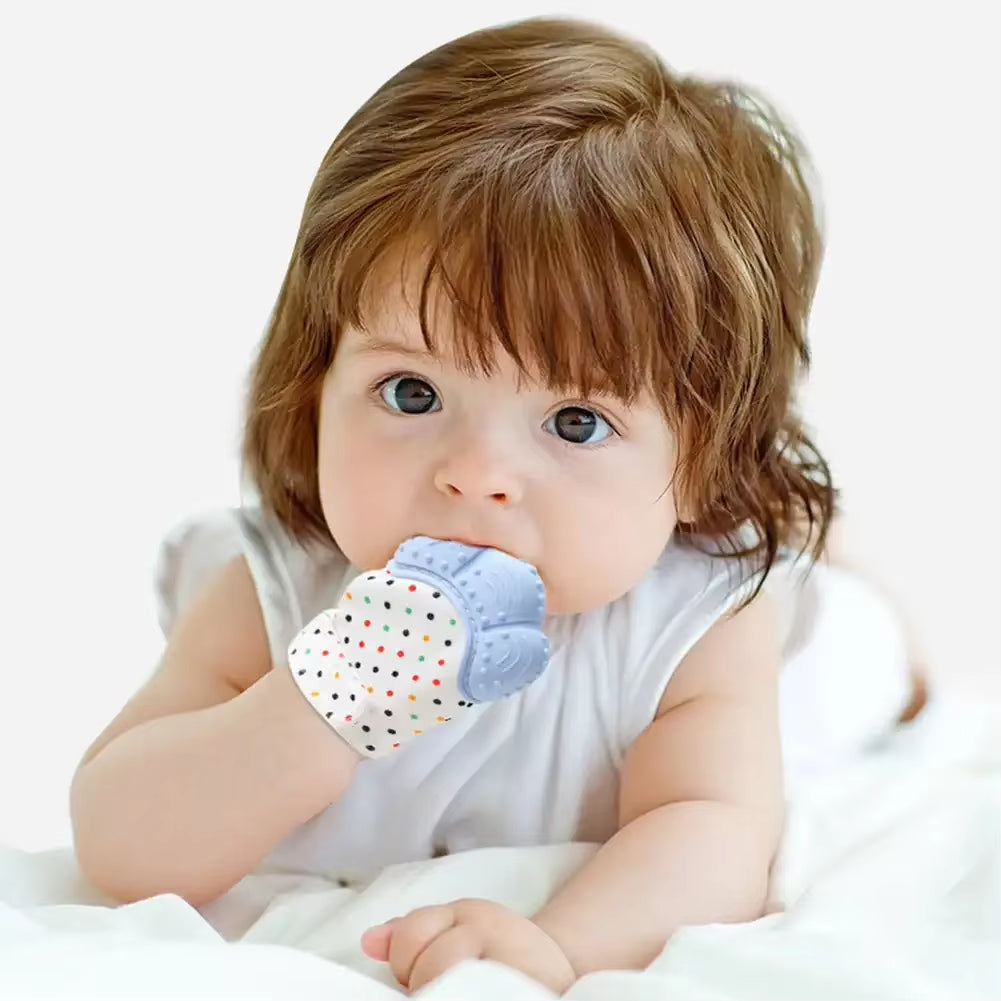 Teething Gloves for Babies - Durable Chewable Mittens for Newborns - Essential Dental Care Teether Toys