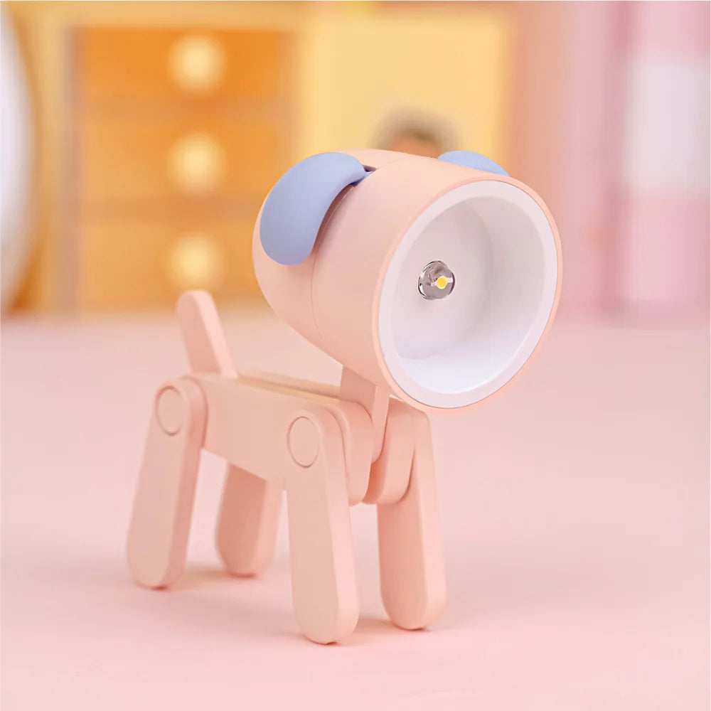 Adorable Mini Folding LED Night Light - Portable Dog & Deer Design for Students & Home Decor, Perfect Gift!