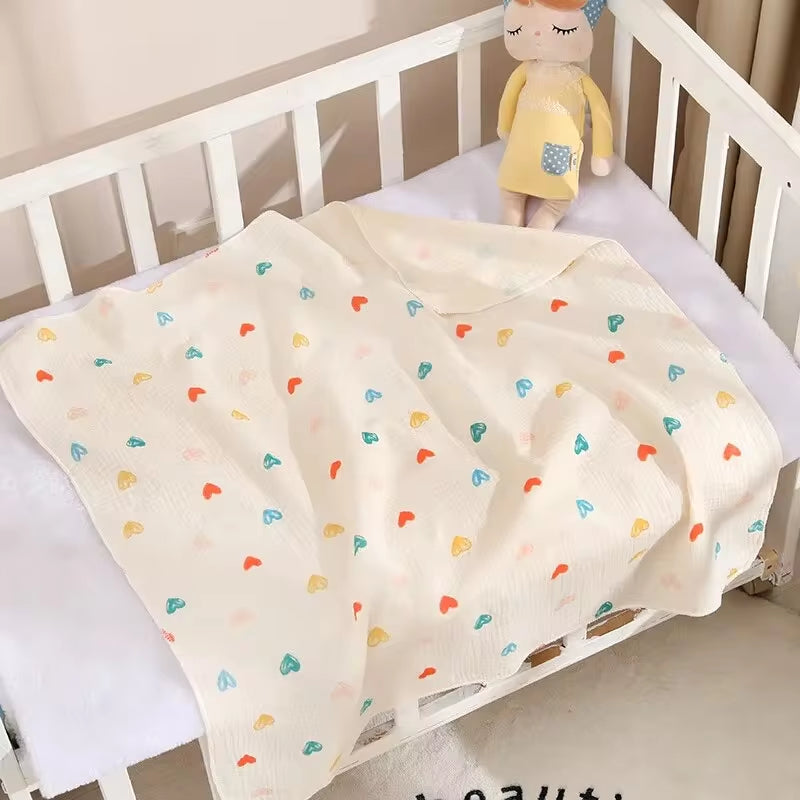  Baby Receive Blanket for Newborn Cotton Muslin Swaddle Blanket