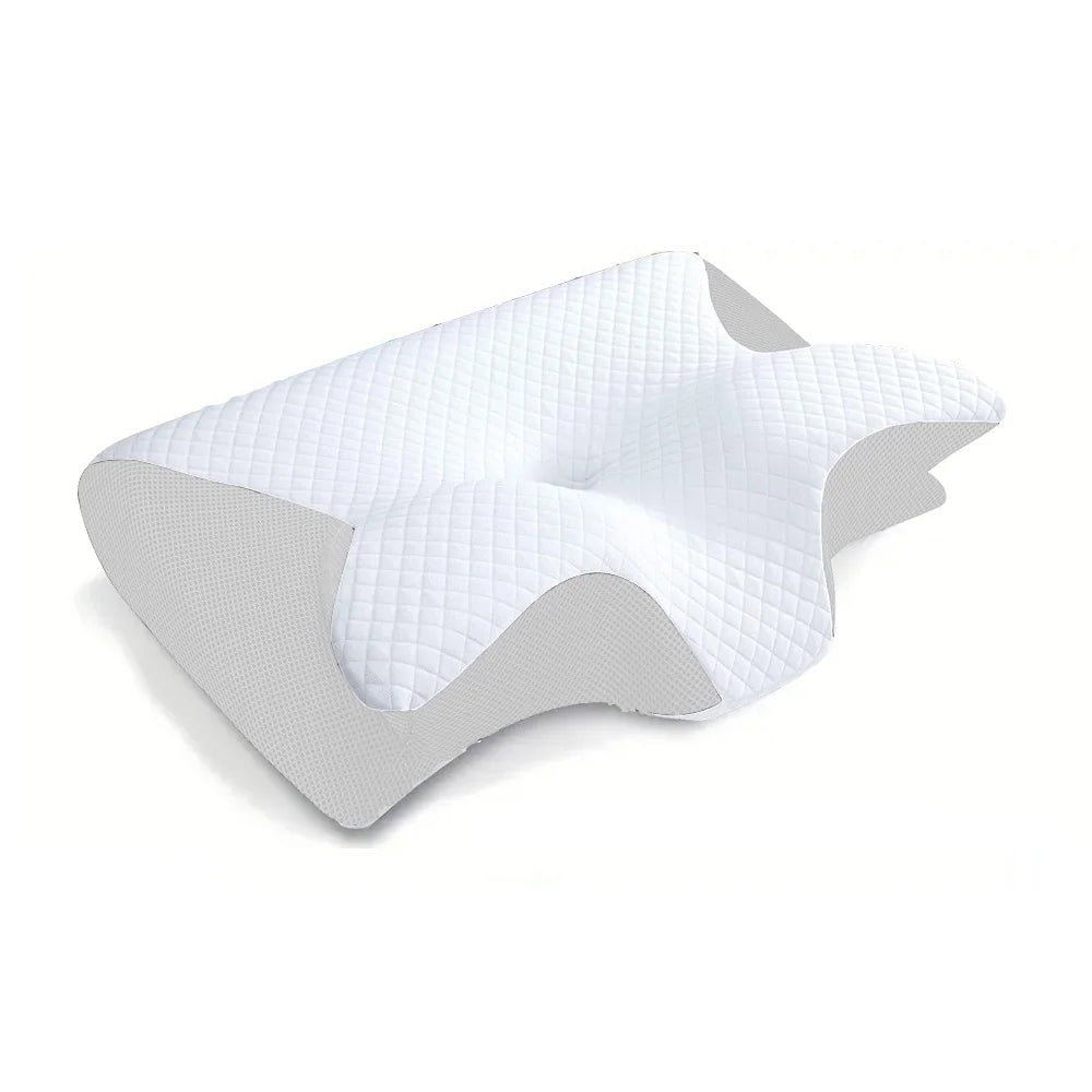 Ergonomic 2-in-1 Memory Foam Cervical Pillow for Neck Pain Relief - Contoured Support for Ultimate Comfort