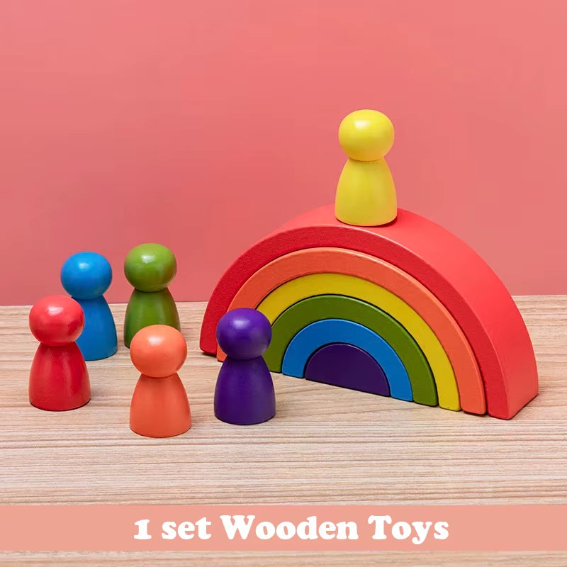 6-10Pcs BPA-Free Rainbow Silicone Baby Building Blocks - Soft 3D Educational Montessori Toys & Teether Gifts