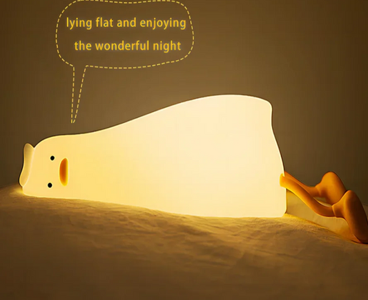 LED Children Night Light Rechargeable Silicone Squishy Duck Lamp Child Holiday Gift Sleeping Creative Bedroom Desktop Decor Lamp