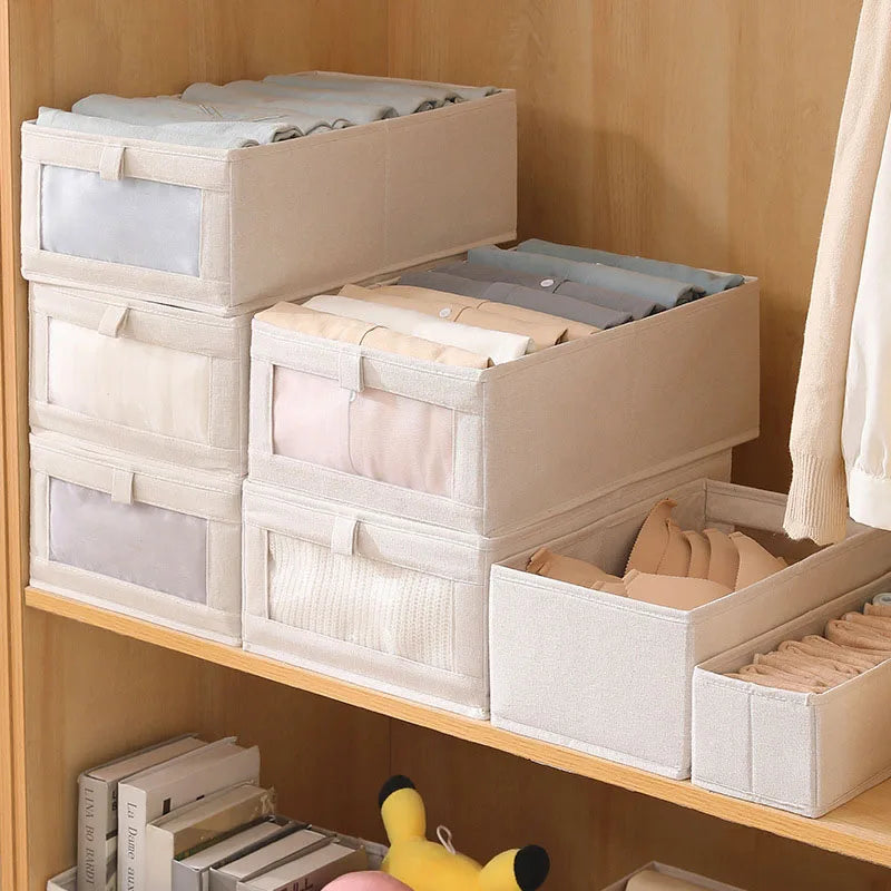 Stylish Visible Wardrobe Storage Organizer - Perfect Drawer Box for T-Shirts, Jeans, Underwear, and Pants