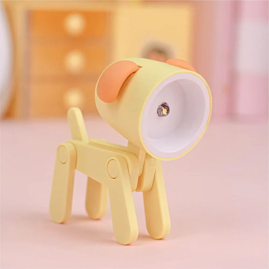 Adorable Mini Folding LED Night Light - Portable Dog & Deer Design for Students & Home Decor, Perfect Gift!