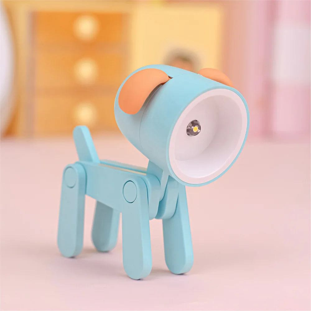 Adorable Mini Folding LED Night Light - Portable Dog & Deer Design for Students & Home Decor, Perfect Gift!