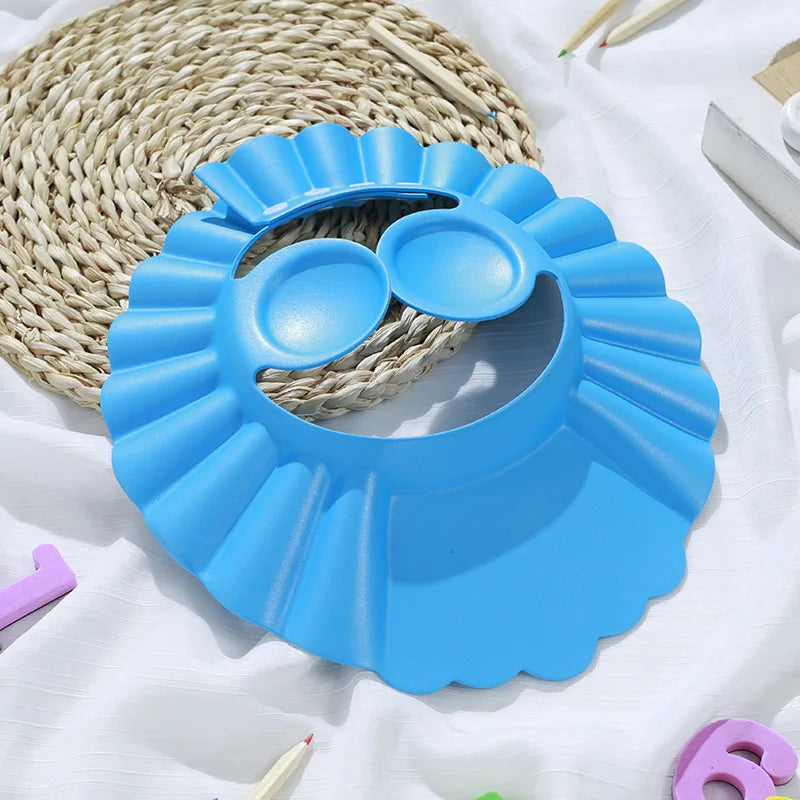 Adjustable Baby Shower Hair Wash Hat - Safe Ear Protection for Kids During Bath Time