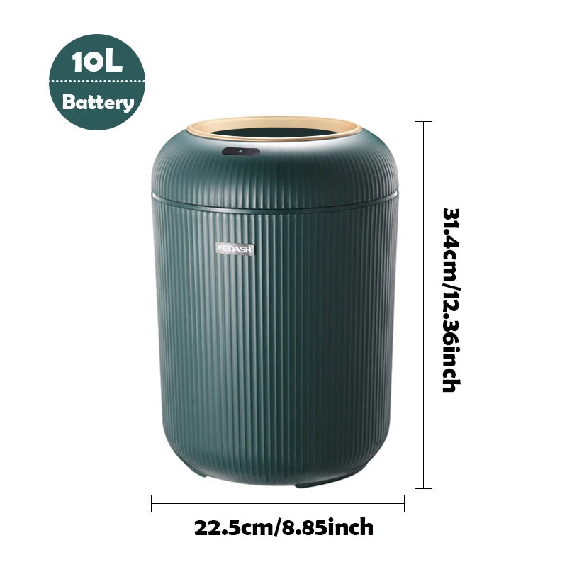 Smart Motion Sensor Trash Can - Compact & Stylish Automatic Lid for Bedroom, Bathroom, Kitchen, and Office