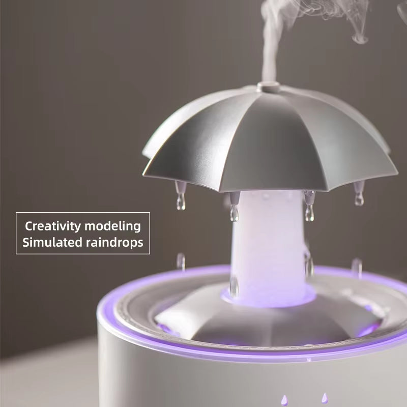 Colorful Raindrop Aroma Essential Oil Diffuser & Humidifier - Creative Water Drop Design with LED Light