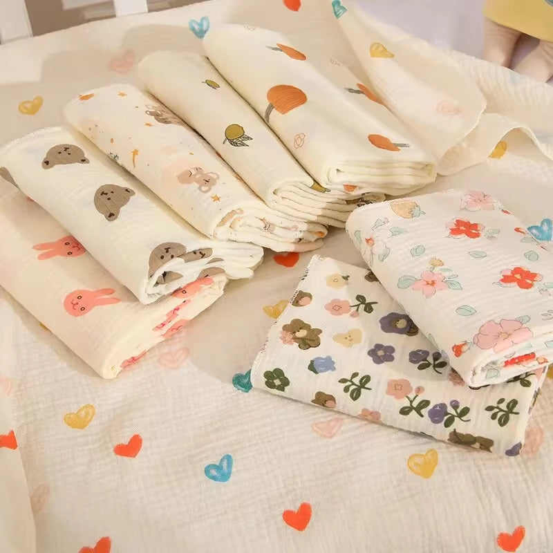  Baby Receive Blanket for Newborn Cotton Muslin Swaddle Blanket