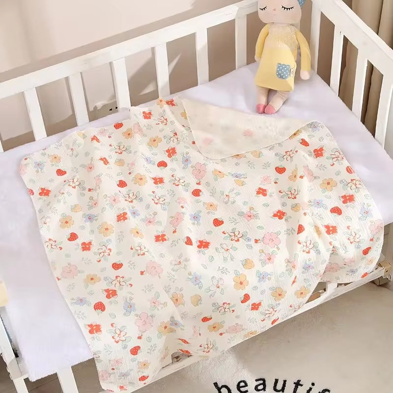  Baby Receive Blanket for Newborn Cotton Muslin Swaddle Blanket