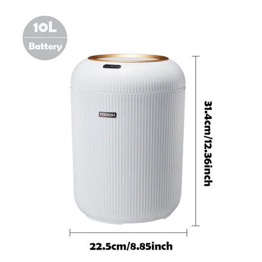 Smart Motion Sensor Trash Can - Compact & Stylish Automatic Lid for Bedroom, Bathroom, Kitchen, and Office