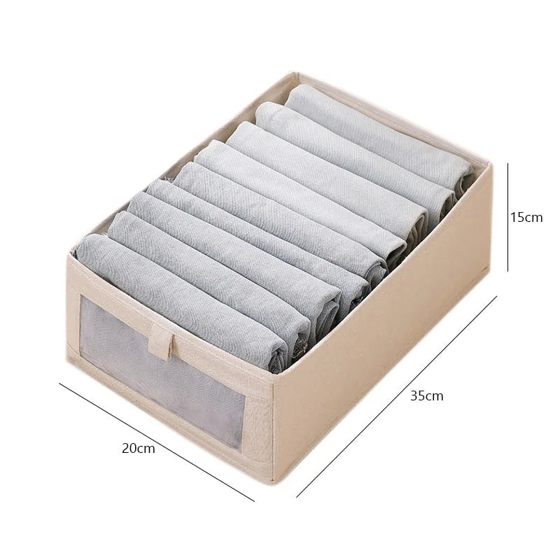 Stylish Visible Wardrobe Storage Organizer - Perfect Drawer Box for T-Shirts, Jeans, Underwear, and Pants