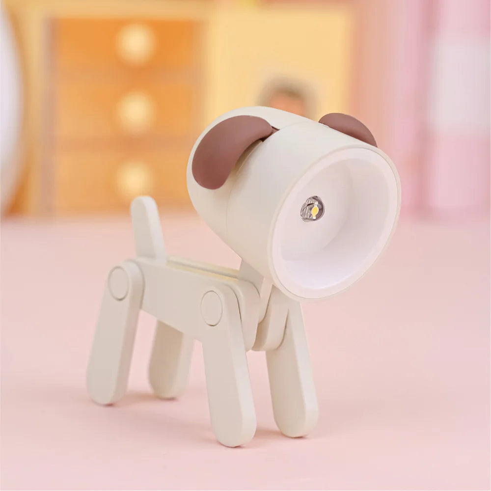 Adorable Mini Folding LED Night Light - Portable Dog & Deer Design for Students & Home Decor, Perfect Gift!