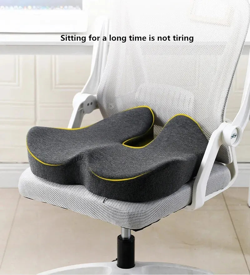 Zeby Rebound Memory Foam Office Chair Cushion - Orthopedic Comfort for Women, Tailbone Relief & Beautiful Buttocks Support