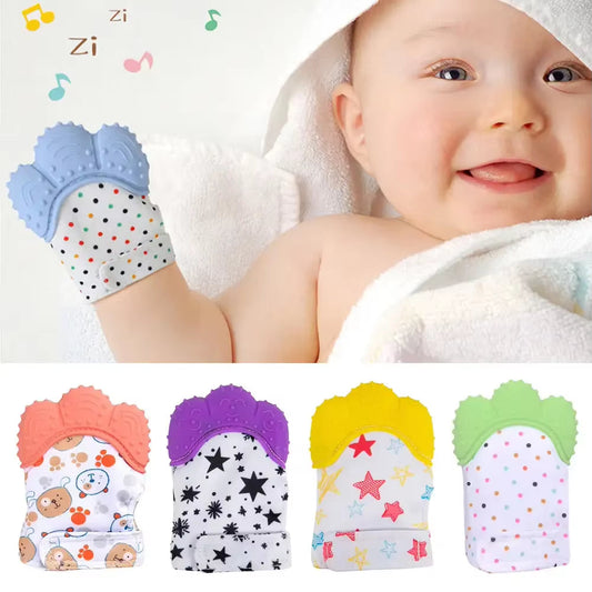 Teething Gloves for Babies - Durable Chewable Mittens for Newborns - Essential Dental Care Teether Toys